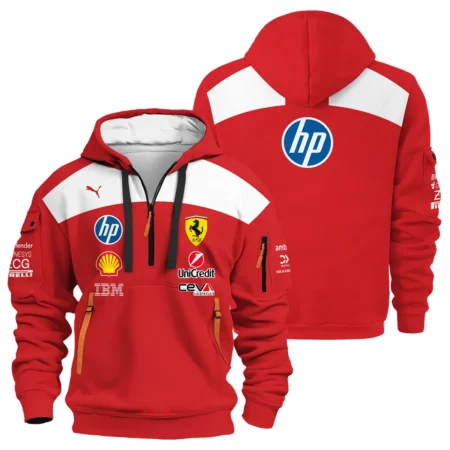 2026 Ferrari F1 Teamwear Hoodie Half Zip BLVAFRR2226A5HDF