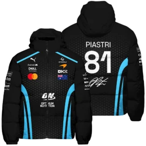 2026 Oscar Piastri McLaren F1 Teamwear Winter Fleece Jacket BLOP26226A3WFJ - Cyan
