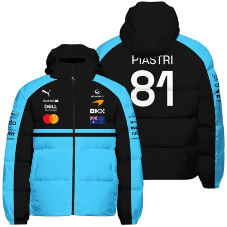2026 Oscar Piastri McLaren F1 Teamwear Down & Puffer Jackets BLOP4226A3HCJ - Cyan