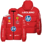 2026 Charles Leclerc Ferrari F1 Teamwear Down & Puffer Jackets BLVAFRR2226A1HCJ