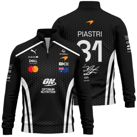 2026 Oscar Piastri McLaren F1 Teamwear Quarter Zip Sweatshirt BLOP26226A2QZS - White