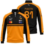 2026 Oscar Piastri McLaren F1 Teamwear Quarter Zip Sweatshirt BLOP4226A1QZS - Orange