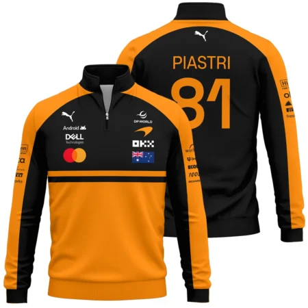 2026 Oscar Piastri McLaren F1 Teamwear Quarter Zip Sweatshirt BLOP4226A1QZS - Orange