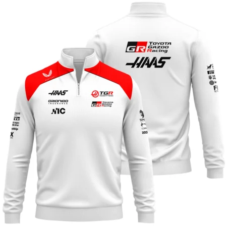 2026 Haas F1 Teamwear Quarter Zip Sweatshirt BLVAHAAS9226A2QZS - White