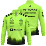 2026 Mercedes F1 Teamwear Quarter Zip Sweatshirt BLVAMER1226A5QZS - Green