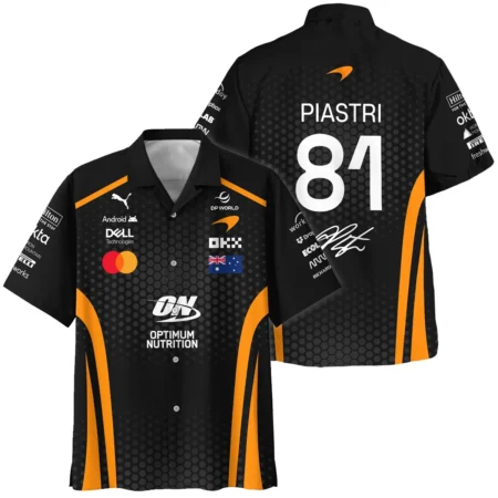 2026 Oscar Piastri McLaren F1 Teamwear Hawaiian Shirt BLOP26226A1HW - Orange