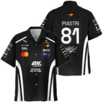 2026 Oscar Piastri McLaren F1 Teamwear Hawaiian Shirt BLOP26226A2HW - White