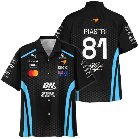 2026 Oscar Piastri McLaren F1 Teamwear Hawaiian Shirt BLOP26226A3HW - Cyan