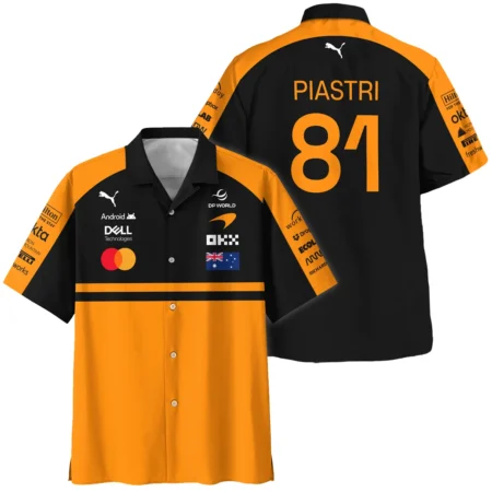 2026 Oscar Piastri McLaren F1 Teamwear Hawaiian Shirt BLOP4226A1HW - Orange
