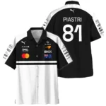 2026 Oscar Piastri McLaren F1 Teamwear Hawaiian Shirt BLOP4226A2HW - White