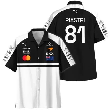 2026 Oscar Piastri McLaren F1 Teamwear Hawaiian Shirt BLOP4226A2HW - White