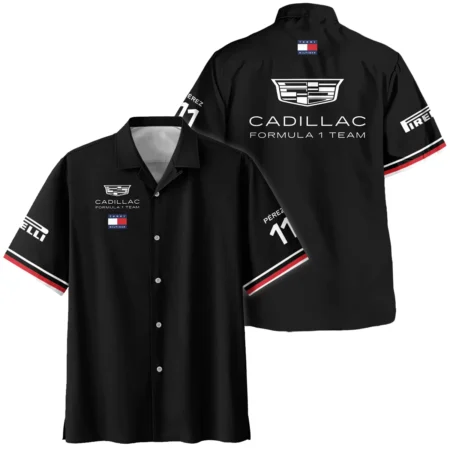 2026 Sergio Perez Cadillac F1 Teamwear Hawaiian Shirt BLVACDL9226A4HW - Black