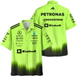 2026 Mercedes F1 Teamwear Hawaiian Shirt BLVAMER1226A5HW - Green