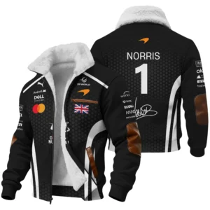 2026 Lando Norris McLaren F1 Teamwear Bomber BLNR26226A2BB - White