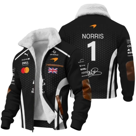 2026 Lando Norris McLaren F1 Teamwear Fleece Jacket BLNR26226A2FJ - White