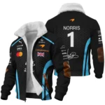 2026 Lando Norris McLaren F1 Teamwear Fleece Jacket BLNR26226A3FJ - Cyan