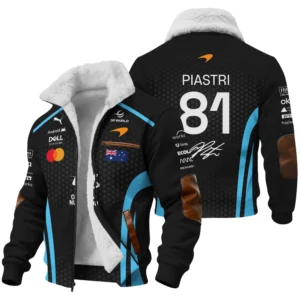 2026 Oscar Piastri McLaren F1 Teamwear Bomber BLOP26226A3BB - Cyan