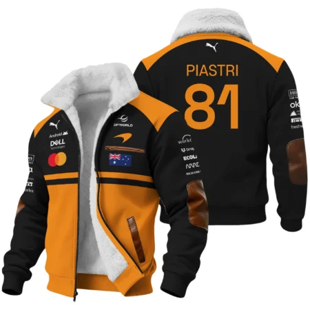 2026 Oscar Piastri McLaren F1 Teamwear Fleece Jacket BLOP4226A1FJ - Orange