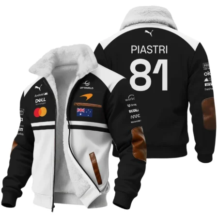 2026 Oscar Piastri McLaren F1 Teamwear Fleece Jacket BLOP4226A2FJ - White