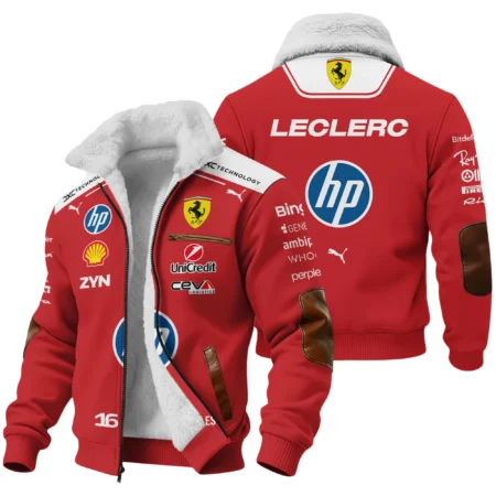 2026 Charles Leclerc Ferrari F1 Teamwear Fleece Jacket BLVAFRR2226A1FJ