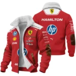 2026 Lewis Hamilton Ferrari F1 Teamwear Fleece Jacket BLVAFRR2226A3FJ