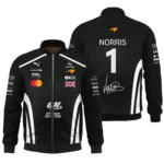 2026 Lando Norris McLaren F1 Teamwear Bomber BLNR26226A2BB - White