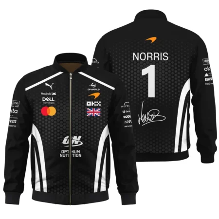 2026 Lando Norris McLaren F1 Teamwear Bomber BLNR26226A2BB - White