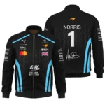 2026 Lando Norris McLaren F1 Teamwear Bomber BLNR26226A3BB - Cyan