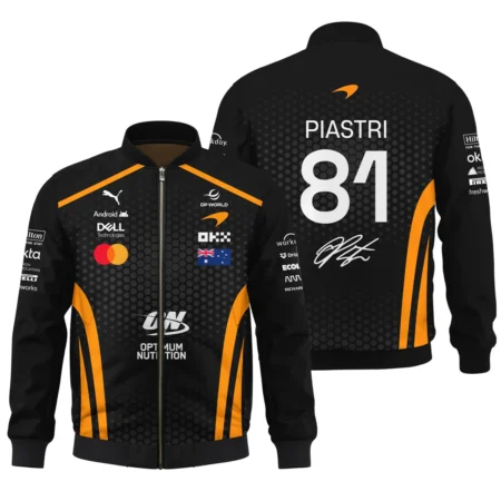 2026 Oscar Piastri McLaren F1 Teamwear Bomber BLOP26226A1BB - Orange