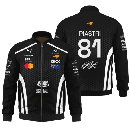 2026 Oscar Piastri McLaren F1 Teamwear Bomber BLOP26226A2BB - White
