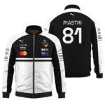 2026 Oscar Piastri McLaren F1 Teamwear Bomber BLOP4226A2BB - White