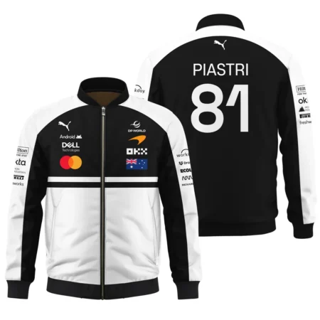 2026 Oscar Piastri McLaren F1 Teamwear Bomber BLOP4226A2BB - White