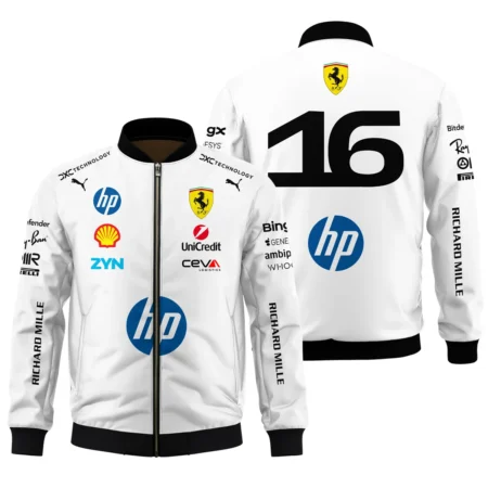 2026 Leclerc 16 Ferrari F1 Teamwear Bomber BLVAFRR2226A2BB