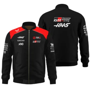 2026 Haas F1 Teamwear Zipper Hoodie BLVAHAAS9226A1ZHD - Black