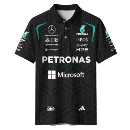 2026 Kimi Antonelli Mercedes F1 Teamwear Polo Shirt BLKA29326A1PL - Black