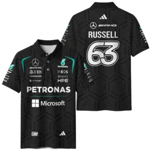 2026 George Russell Mercedes F1 Teamwear T-Shirt BLGR30326A1TS - Black