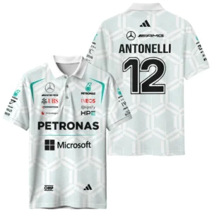 2026 Kimi Antonelli Mercedes F1 Teamwear T-Shirt BLKA29326A2TS - White 2026 Kimi Antonelli Mercedes F1 Teamwear T-Shirt BLKA29326A2TS - White