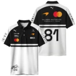 2026 Oscar Piastri 81 McLaren F1 Teamwear Polo Shirt BLOP25326A2PL - White