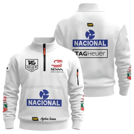 1985 Ayrton Senna John Player Special Lotus F1 Sweatshirt Zipper BL3725A3SHZ
