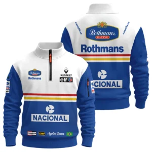 1994 Ayrton Senna Rothmans Williams Renault F1 Hoodie Quilted Waffle BL3725A6HQW