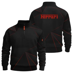 Fanwear Ferrari F1 Teamwear Quarter Zip Sweatshirt BLVA5326A3FRRQZS - Style For Fan