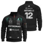 2026 Kimi Antonelli Mercedes F1 Teamwear Sweatshirt Zipper BLKA29326A1SHZ - Black