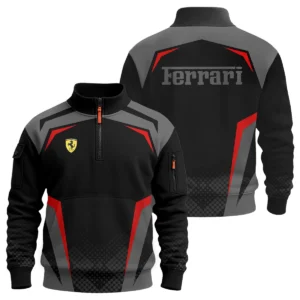 Ferrari F1 Teamwear Hoodie Half Zip BLVA5326A3FRRHDF