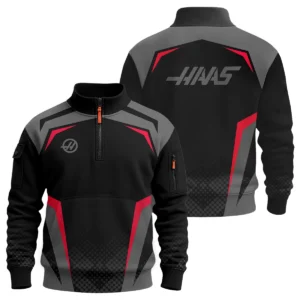 Haas F1 Teamwear Hoodie Quilted Waffle BLVA5326A3HAASHQW