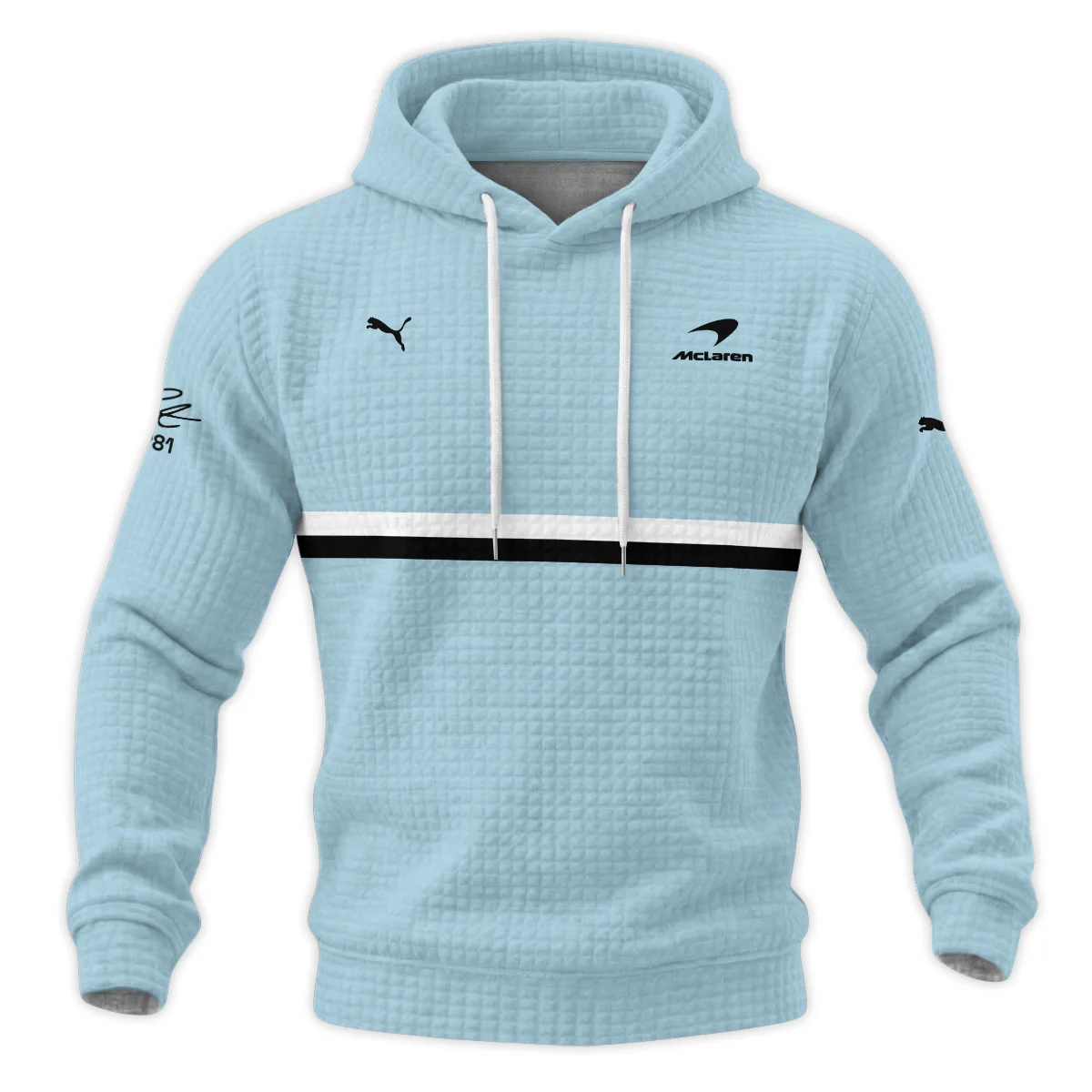 OP81 Oscar Piastri Puma McLaren - Hoodie Quilted Waffle BLOP28326A1HQW OP81 Oscar Piastri Puma McLaren - Hoodie Quilted Waffle BLOP28326A1HQW
