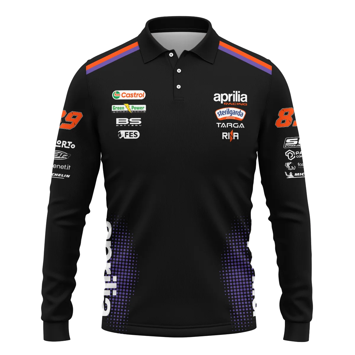 2026 Jorge Martin Aprilia Racing Moto GP Teamwear Long Polo Shirt BLGP26326A2LPL 2026 Jorge Martin Aprilia Racing Moto GP Teamwear Long Polo Shirt BLGP26326A2LPL
