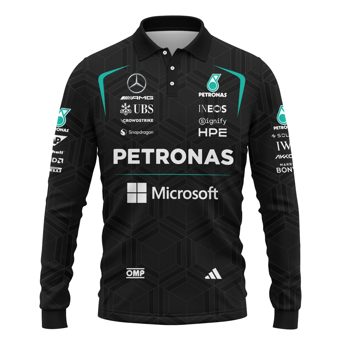 2026 Kimi Antonelli Mercedes F1 Teamwear Long Polo Shirt BLKA29326A1LPL - Black 2026 Kimi Antonelli Mercedes F1 Teamwear Long Polo Shirt BLKA29326A1LPL - Black