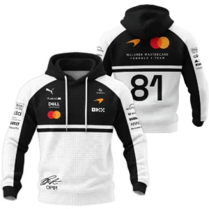 2026 Oscar Piastri 81 McLaren F1 Teamwear Polo Shirt BLOP25326A2PL - White