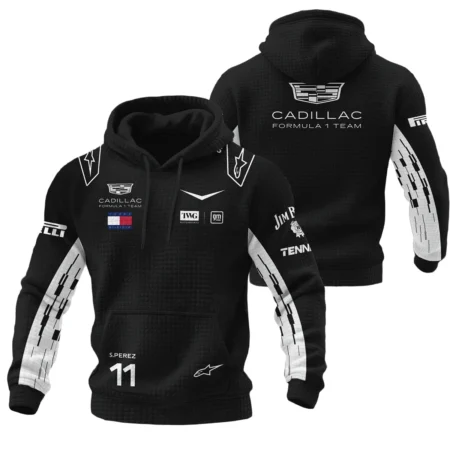 2026 Sergio Perez Cadillac F1 Team Apparel Hoodie Quilted Waffle BLVA9326SP3HQW