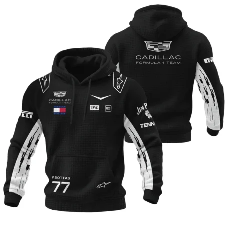 2026 Valtteri Bottas Cadillac F1 Team Apparel Hoodie Quilted Waffle BLVA9326VB3HQW